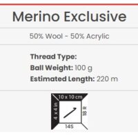⁦חוט סריגה עם צמר מרינו אקסקלוסיב - MERINO EXCLUSIVE⁩ – תמונה ⁦2⁩